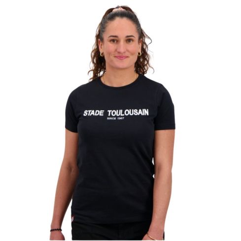 T-shirt Rugby Elegante Donna Stade Toulousain 2025 Nera - Stade Toulousain