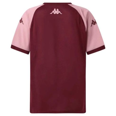 Maglietta Rugby Bambino Allenamento Mokiba Bordeaux/Rosa - Kappa