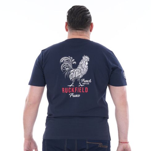 T-Shirt Coq French Rugby Club Blu Marino - Ruckfield
