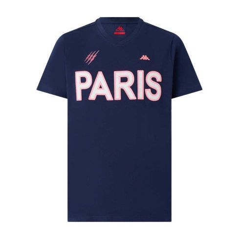 T-shirt Rugby Aude Stade Français Blu Marino 2025/2026 - Kappa