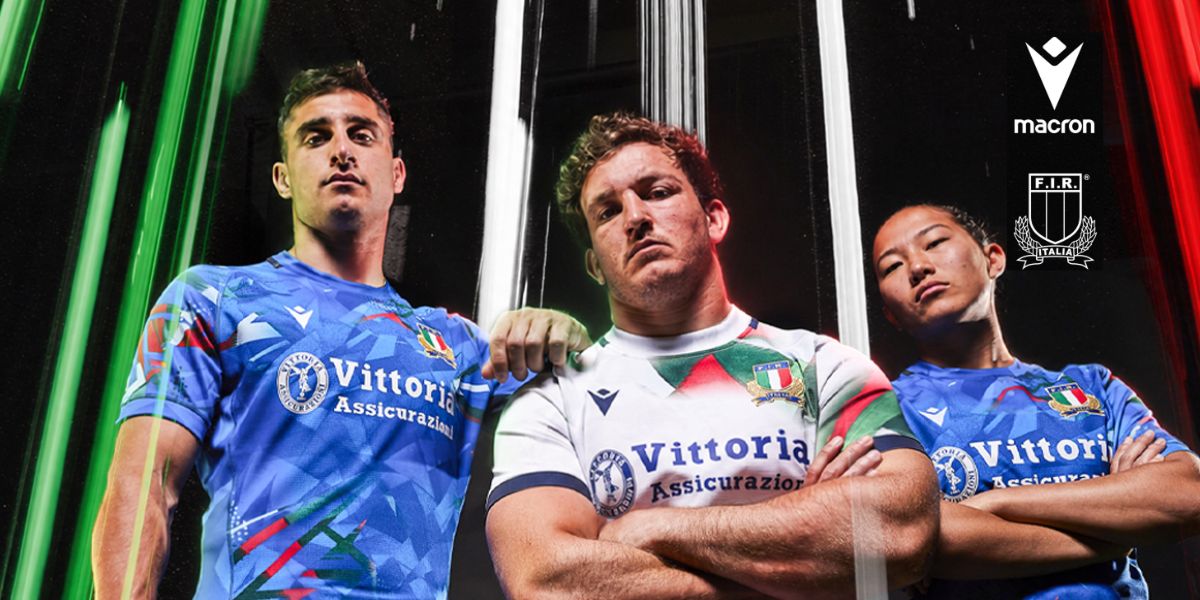 Maglia Italia rugby 2026/27 Macron: home e away futuriste