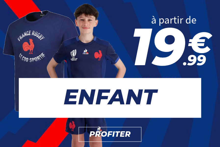 Enfant rugby destockage france le coq sportif
